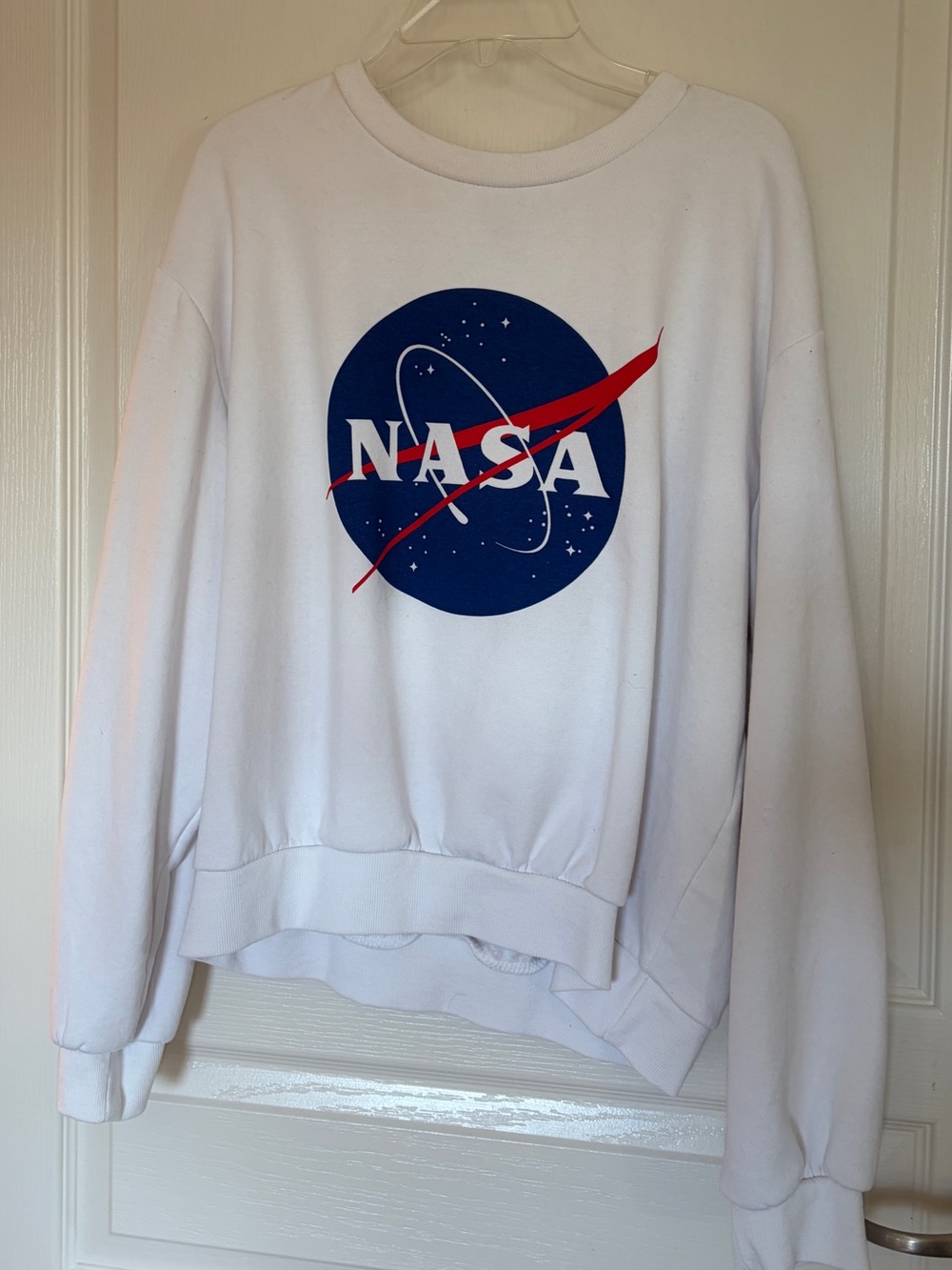 White NASA crewneck sweatshirt